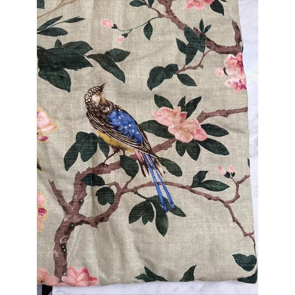 Pottery Barn Nola Songbird KING Sham (1) - Green Multi Birds Butterflies NEW